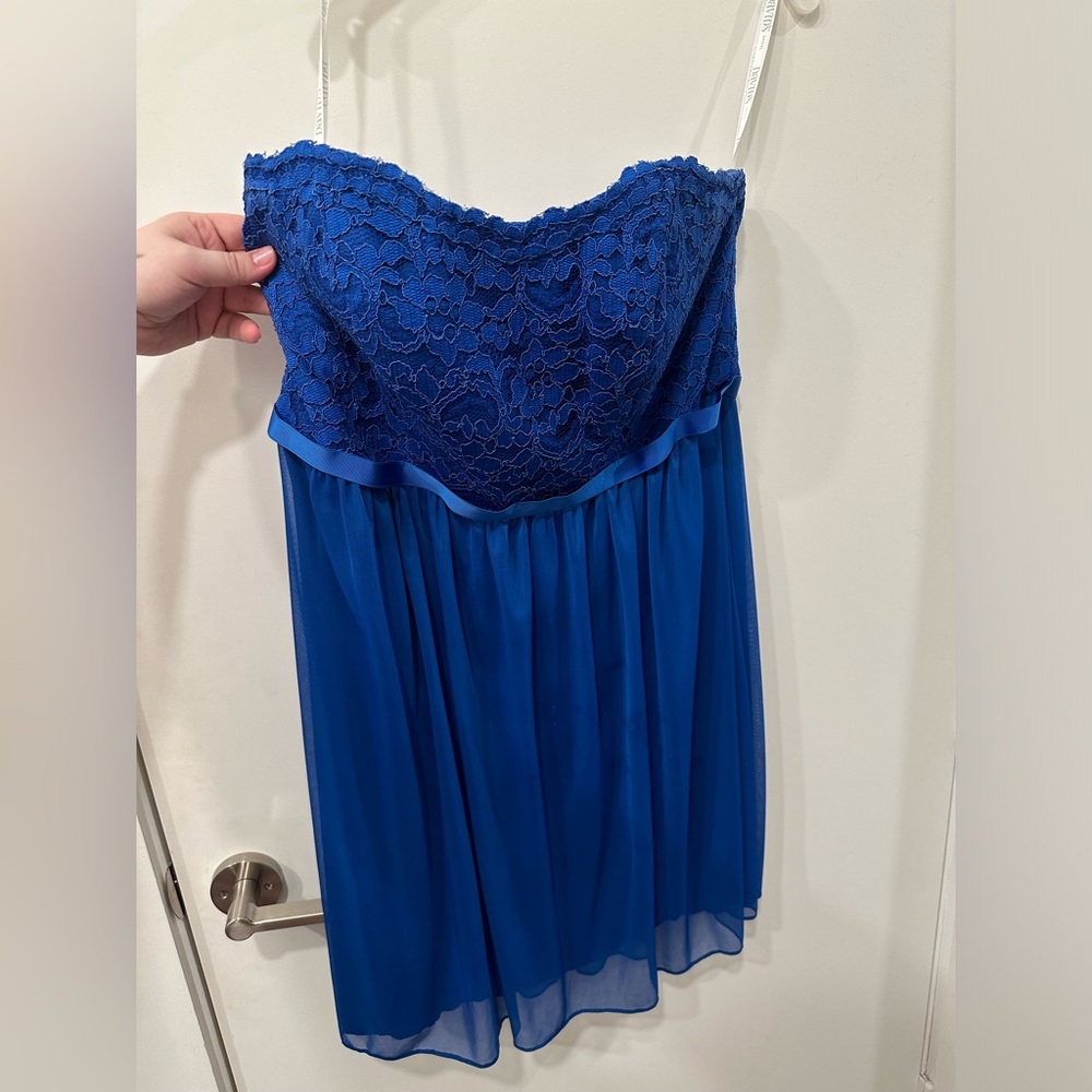 David's bridal strapless bridesmaid dress